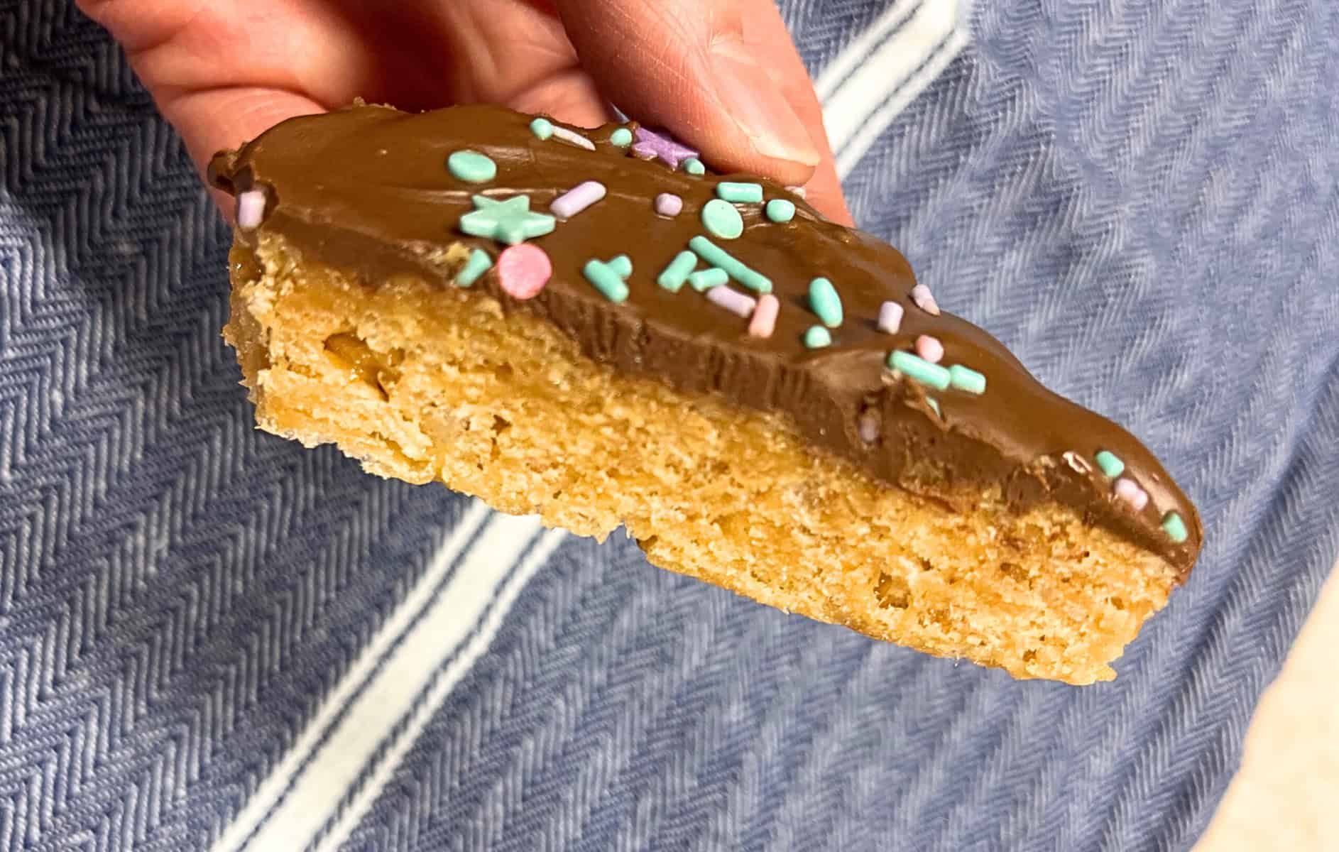 Scotcheroo cut on a diagonal.